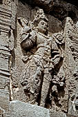 Prambanan - Candi Lara Jonggrang, deities sculpted on the body of the temple 